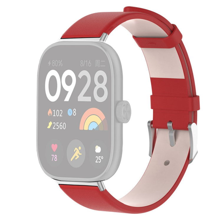 Kunstlæder Universal Rem passer til Xiaomi Smart Band 8 Pro / Xiaomi Redmi Watch 4 - Rød#serie_3