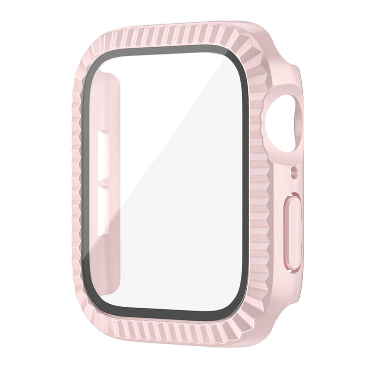 Meget Flot Silikone Og Glas Universal Rem passer til Apple Smartwatch - Pink#serie_4