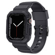 Apple Watch Series 49mm - 45mm - 44mm - 42mm Universal Scratch Resistant Band with Watch Case - Dark Grey