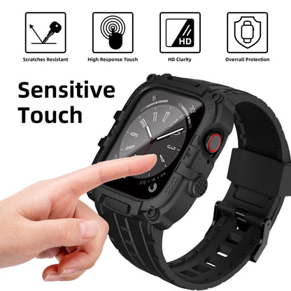 Mega Cool Silikone Universal Rem passer til Apple Smartwatch - Sort#serie_1