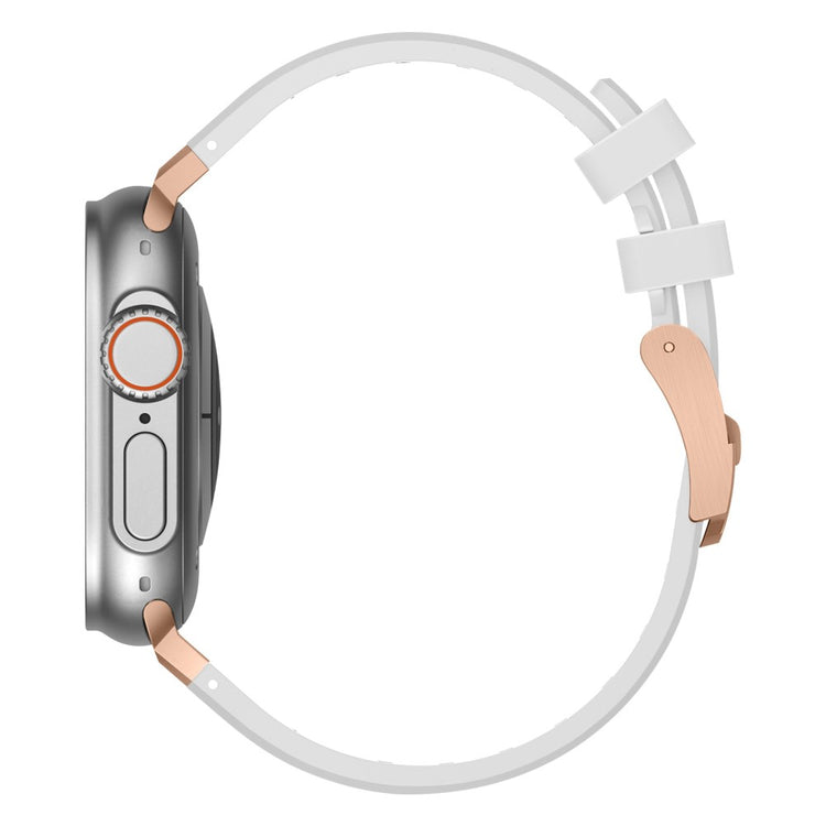 Mega Sejt Silikone Universal Rem passer til Apple Smartwatch - Hvid#serie_11