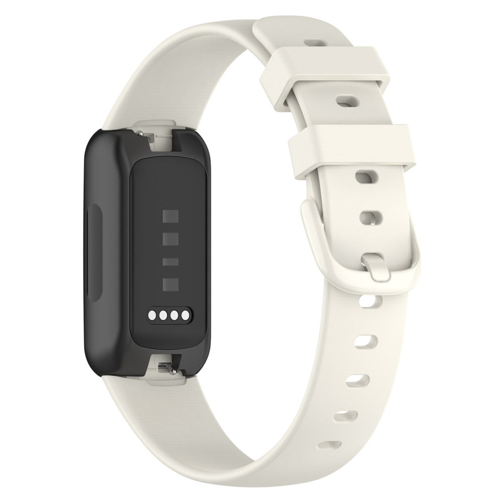 Super Fed Silikone Rem passer til Fitbit Inspire 3 - Hvid#serie_3