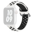 KALEBOL Apple Watch Series 49mm - 45mm - 44mm - 42mm Universal Silicone Watch Band - White+Black