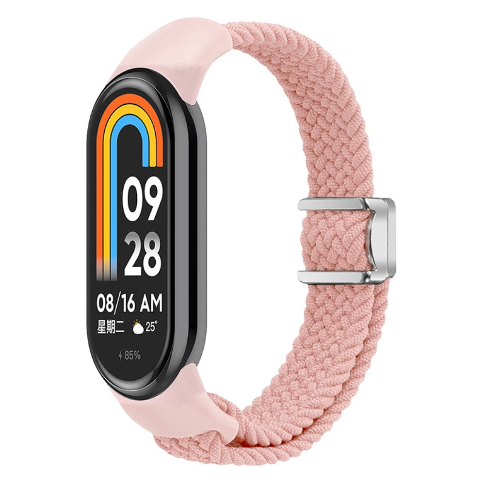 Vildt Godt Nylon Rem passer til Xiaomi Smart Band 8 - Pink#serie_15