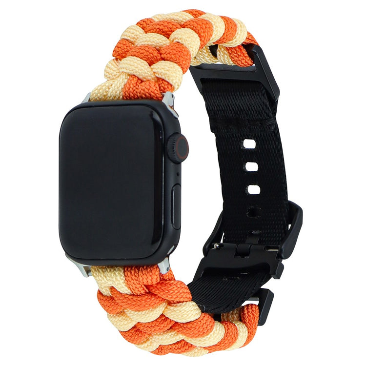 Apple Watch Series 49mm - 45mm - 44mm - 42mm Universal Watch Band Nylon Rope Strap - Orange+Yellow#serie_6