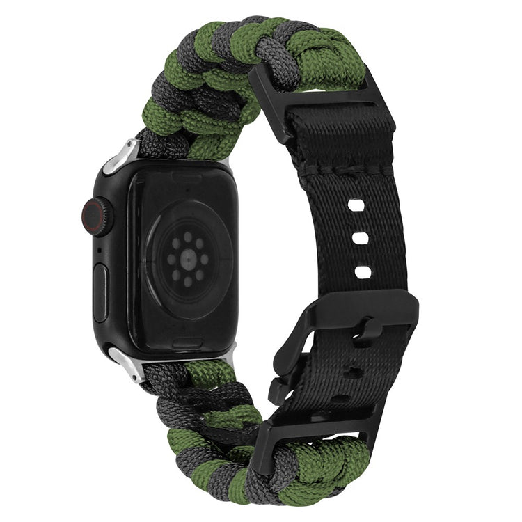 Super Hårdfør Nylon Universal Rem passer til Apple Smartwatch - Grøn#serie_9