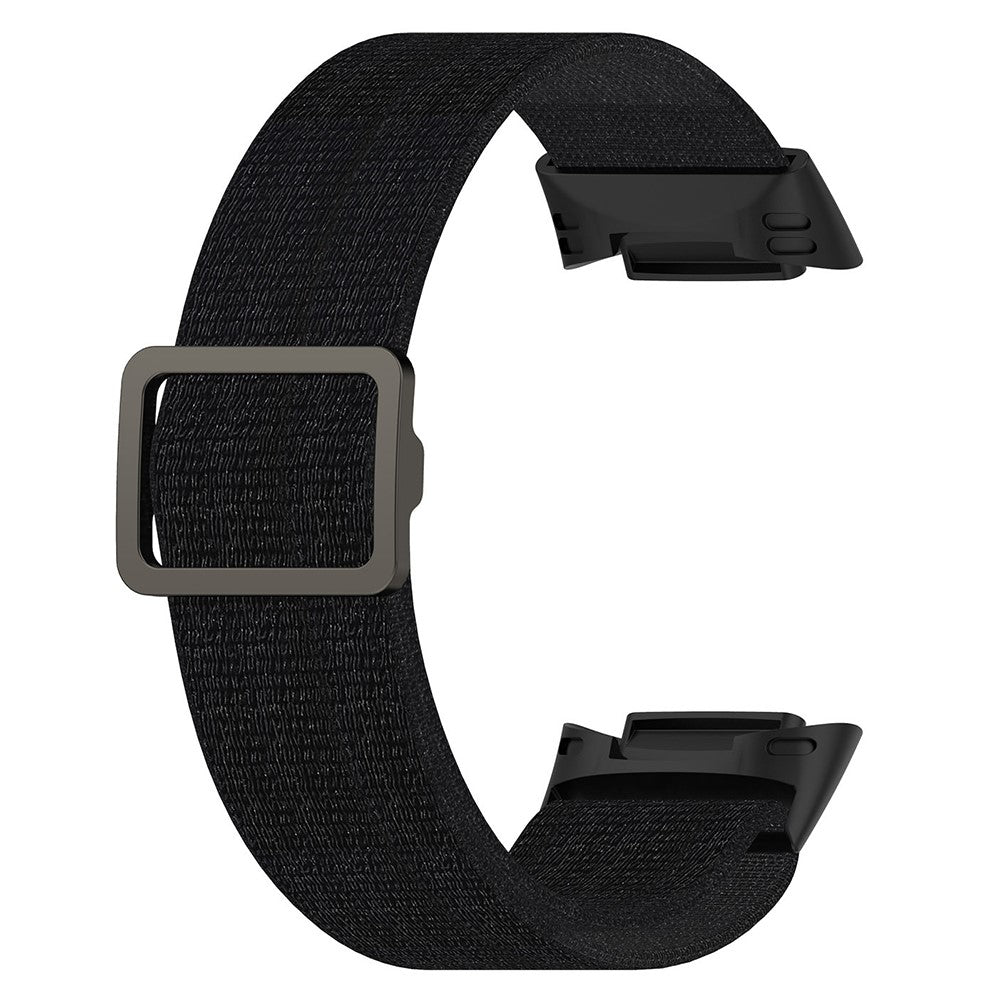 Fed Nylon Universal Rem passer til Fitbit Charge 5 / Fitbit Charge 6 - Sort#serie_4