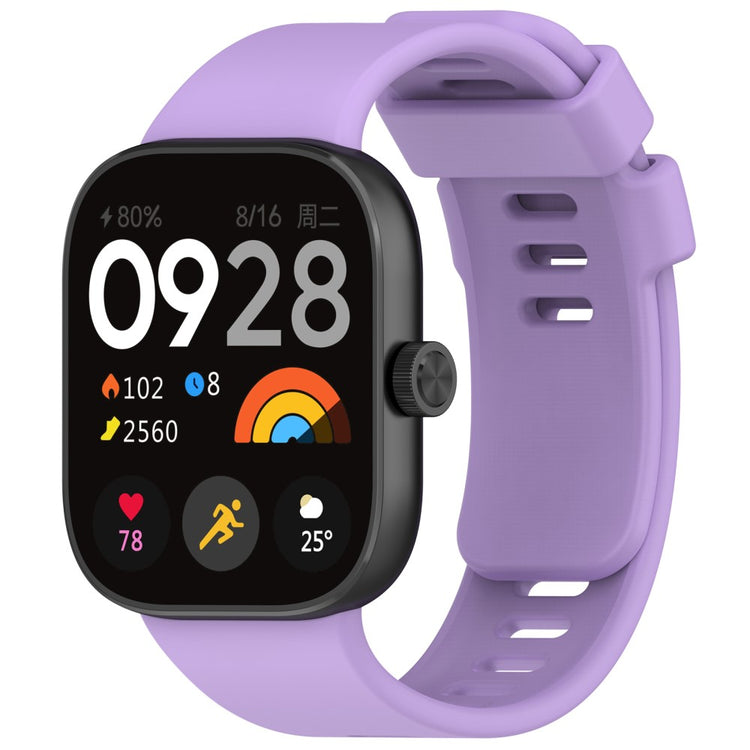 Silikone Universal Rem passer til Xiaomi Redmi Watch 4 / Xiaomi Band 8 Pro - Lilla#serie_13