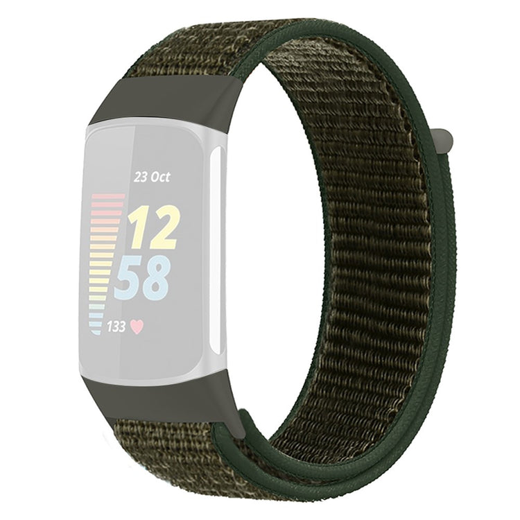 Helt Vildt Nydelig Nylon Rem passer til Fitbit Charge 2 - Grøn#serie_6