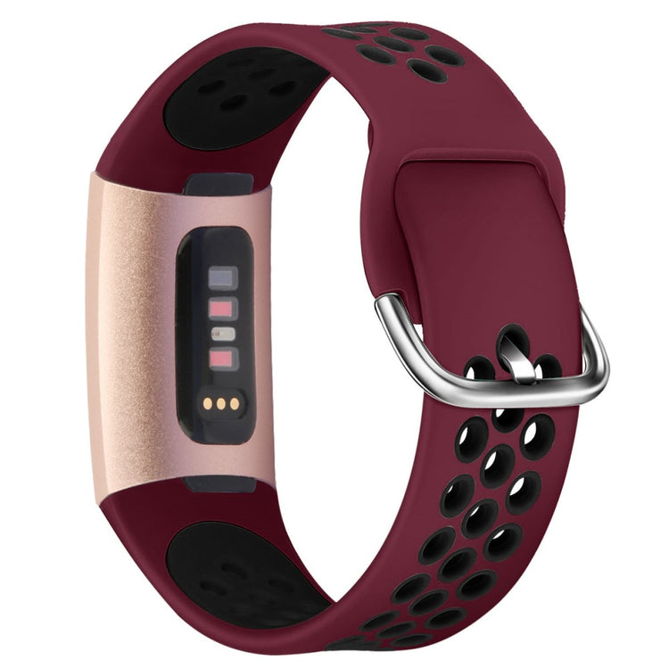 Fitbit Charge 3 / Fitbit Charge 4 Silicone Universel Strap - Red#serie_13