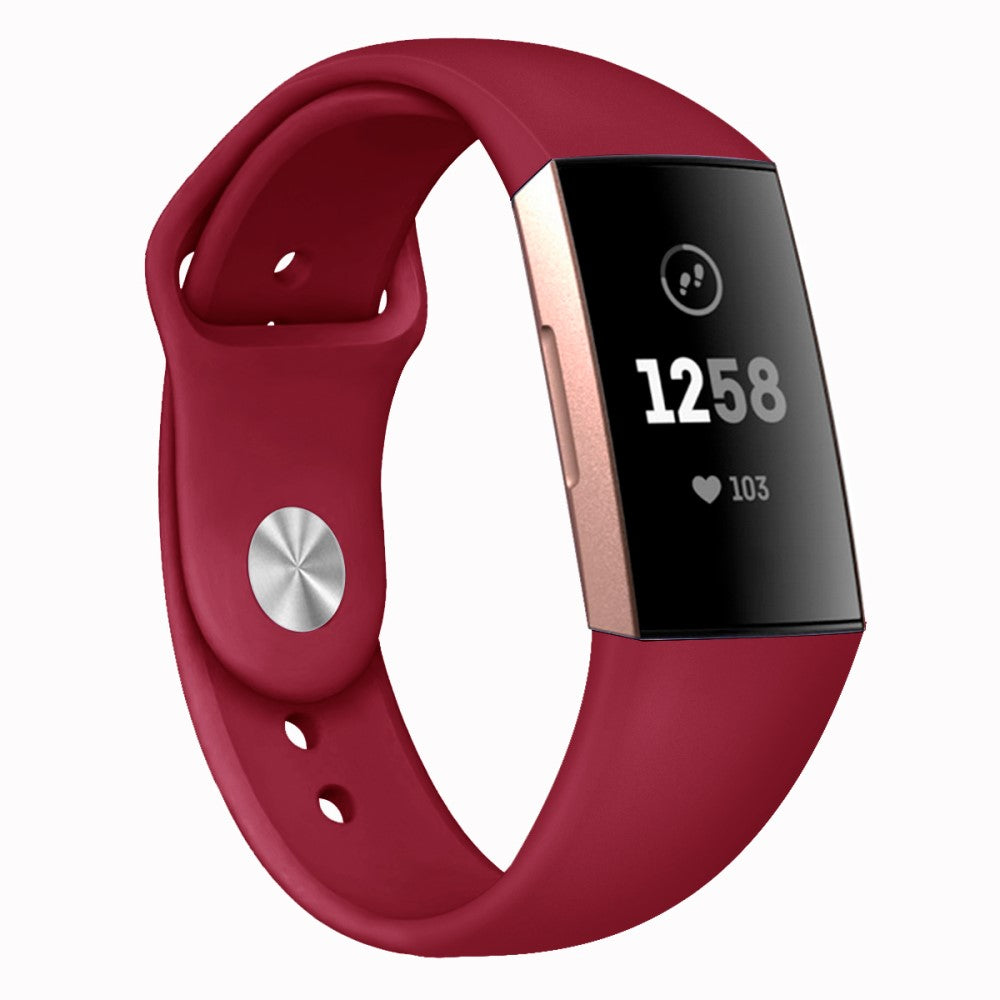 Fitbit Charge 3 / Fitbit Charge 4 Silicone Universel Strap - Red#serie_4
