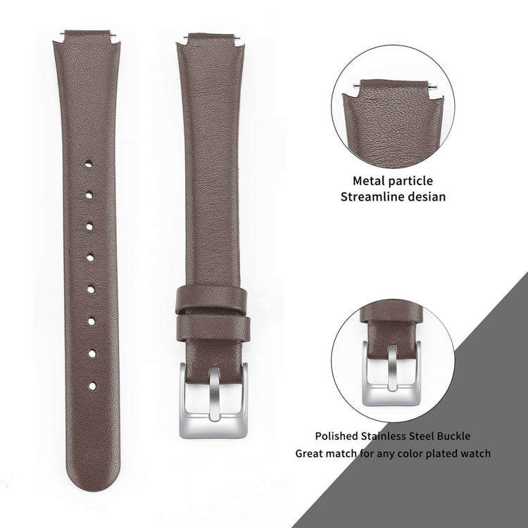 Incredibly Cool Fitbit Inspire 1 Genuine Leather Strap - Silver#serie_6