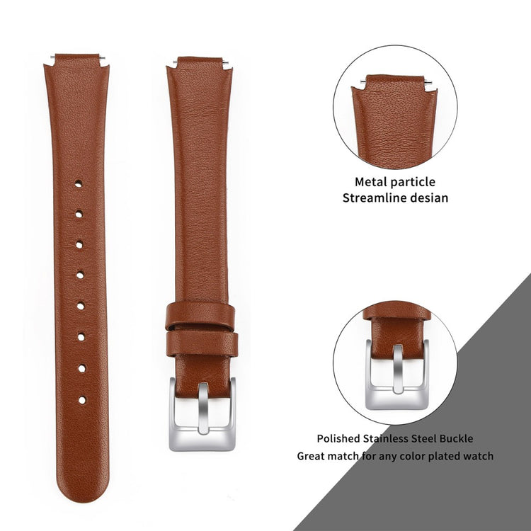 Incredibly Cool Fitbit Inspire 1 Genuine Leather Strap - Brown#serie_9