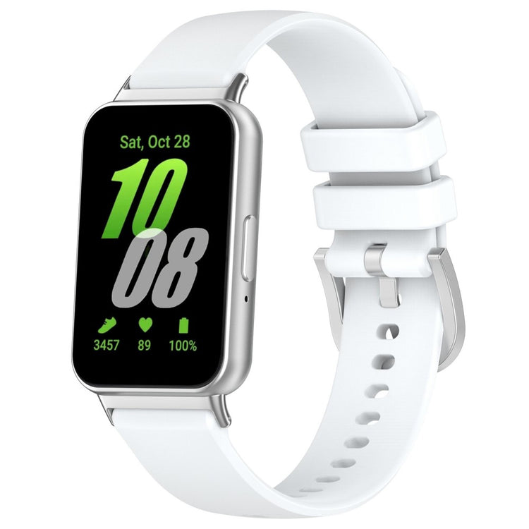 Very Comfortable Samsung Galaxy Fit 3 Silicone Strap - White#serie_10