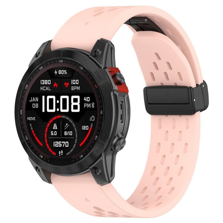 Mega Comfortable Garmin Smartwatch Silicone Universel Strap - Pink#serie_5