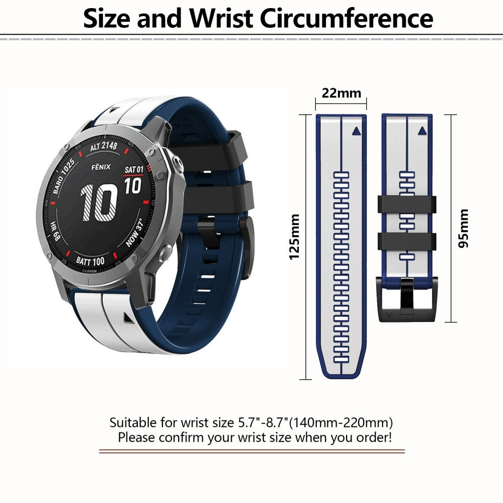 Very Stylish Garmin Smartwatch Silicone Universel Strap - Black#serie_3