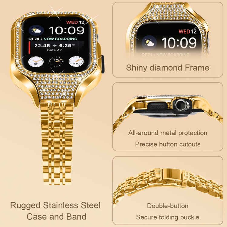 Very Good Apple Smartwatch Rhinestone Universel Strap - Gold#serie_3