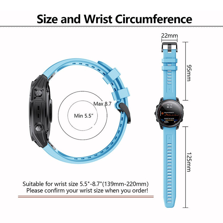 Very Cool Garmin Smartwatch Silicone Universel Strap - Blue#serie_9