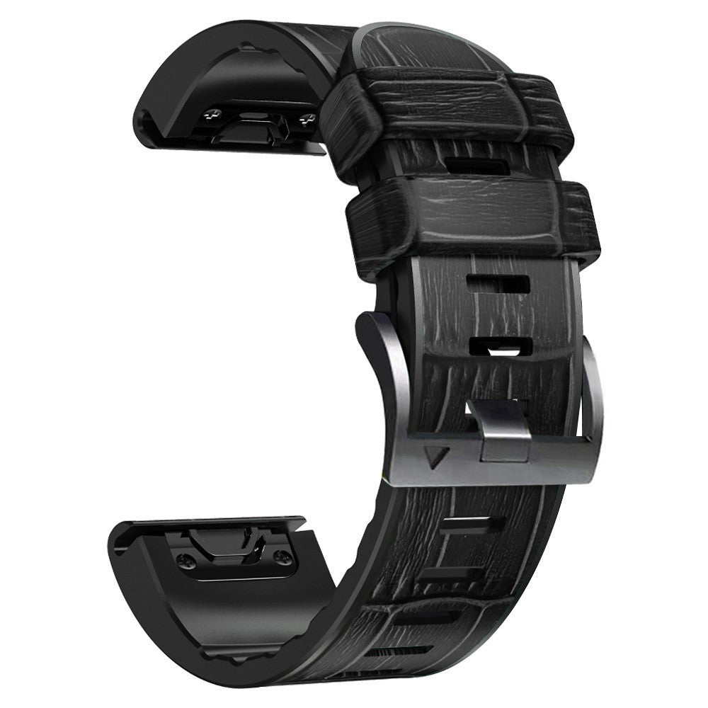 Very Stylish Garmin Smartwatch Silicone Universel Strap - Black#serie_1