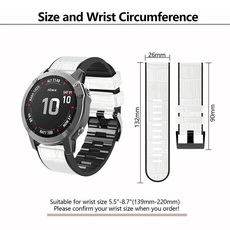 Very Stylish Garmin Smartwatch Silicone Universel Strap - Black#serie_1