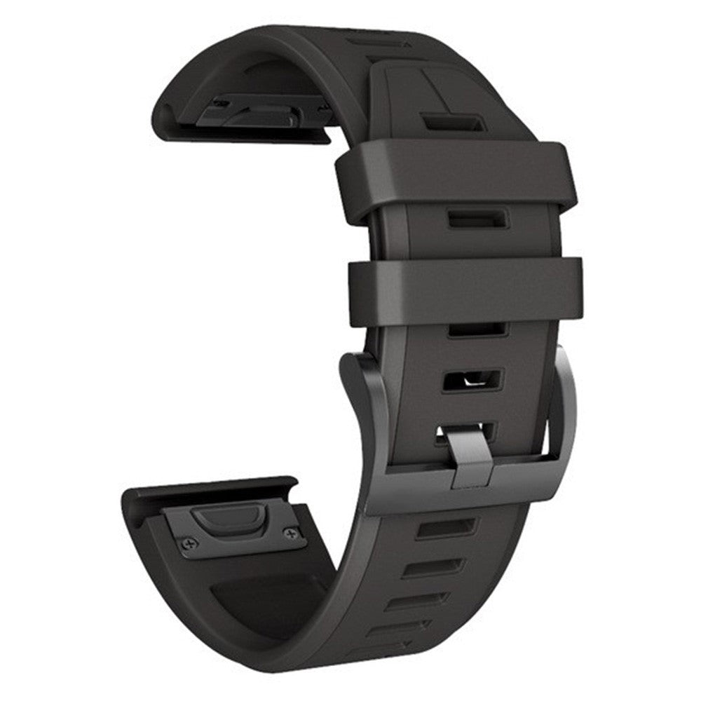 Very Stylish Garmin Smartwatch Silicone Universel Strap - Black#serie_1