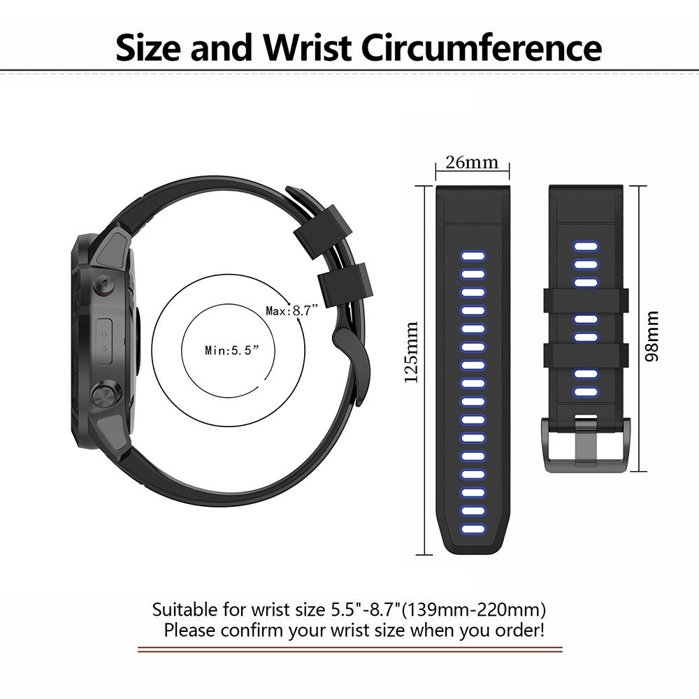 Comfortable Garmin Smartwatch Silicone Universel Strap - Green#serie_4