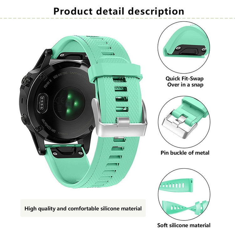 Very Pleasant Garmin Smartwatch Silicone Universel Strap - Green#serie_10