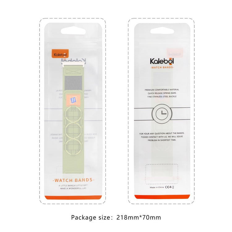 KALEBOL KLB-MSTNL-001 For Apple Watch Ultra 2 Ultra 49mm / 9 8 7 45mm / 6 5 4 SE (2023) SE (2022) SE 44mm / 3 2 1 42mm Nylon Watch Strap - Green#serie_1