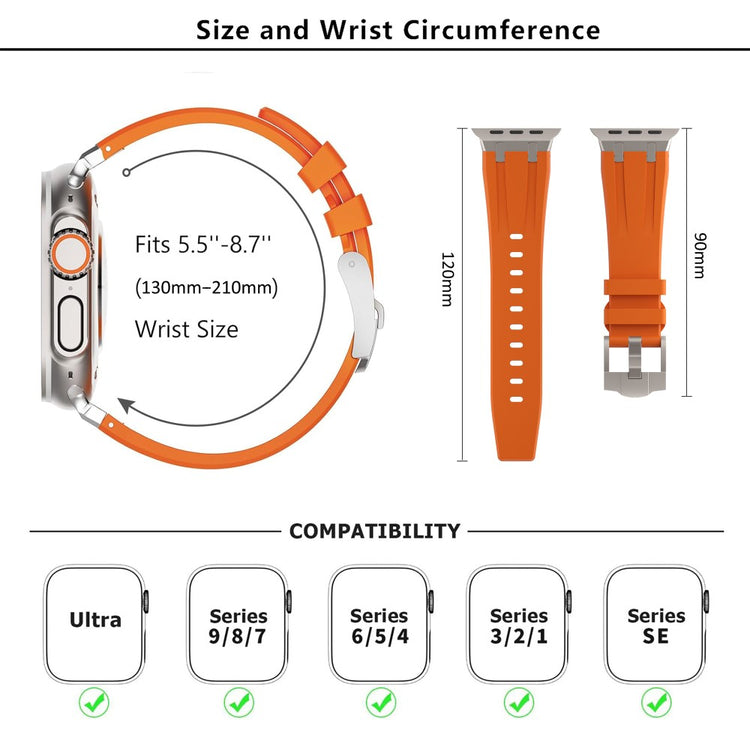 Lovely Apple Smartwatch Silicone Universel Strap - Orange#serie_1