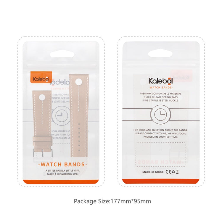 KALEBOL For Apple Watch Ultra 2 Ultra 49mm / 9 8 7 45mm / 6 5 4 SE (2023) SE (2022) SE 44mm / 3 2 1 42mm Genuine Cow Leather Watch Strap - Tan#serie_2