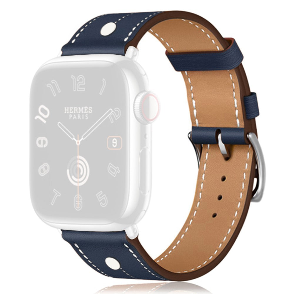 Cool Apple Smartwatch Genuine Leather Universel Strap - Blue#serie_5