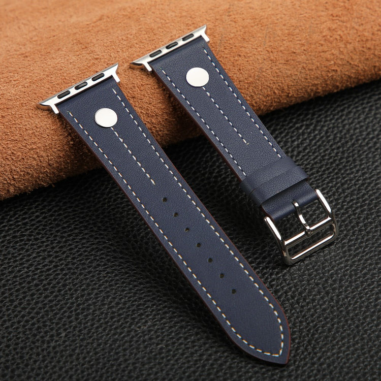 Excellent Apple Smartwatch Genuine Leather Universel Strap - Blue#serie_5