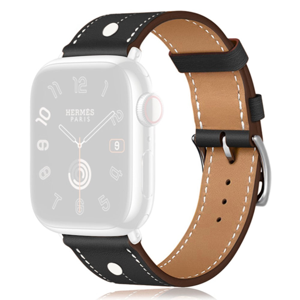 Cool Apple Smartwatch Genuine Leather Universel Strap - Black#serie_6