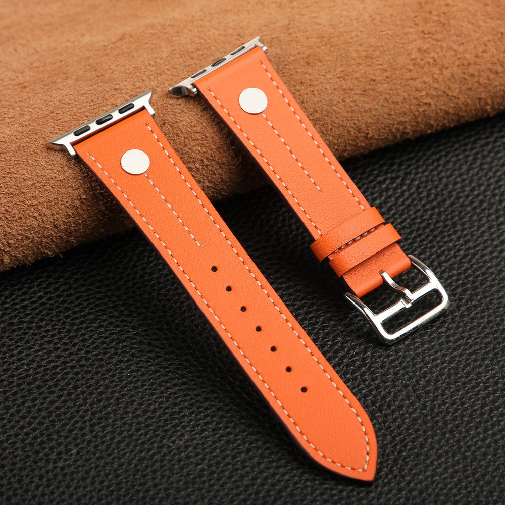 Excellent Apple Smartwatch Genuine Leather Universel Strap - Orange#serie_7