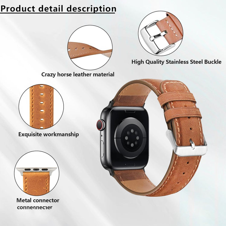 Mega Agreeable Apple Smartwatch Pu Leather Universel Strap - Brown#serie_1