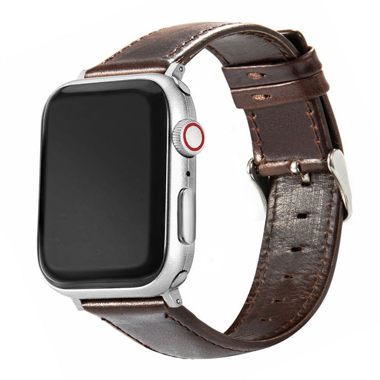 Tough Apple Smartwatch Genuine Leather Universel Strap - Brown#serie_3