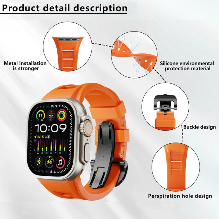 Remarkably Tough Apple Smartwatch Silicone Universel Strap - Orange#serie_5