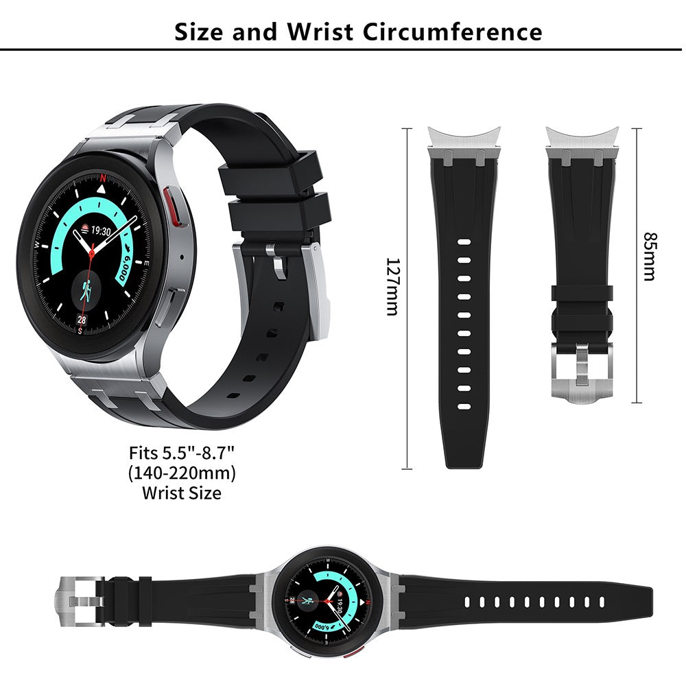 Samsung Galaxy Watch 5 (40mm) / Samsung Galaxy Watch 6 Classic (43mm) Silicone Universel Strap - Silver#serie_3