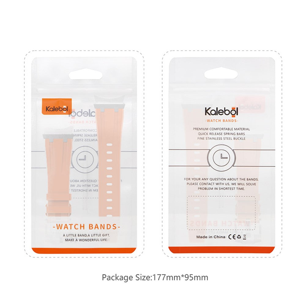 KALEBOL KLB-CXGJ-001 For Samsung Galaxy watch5 40mm / Galaxy Watch6 Classic 43mm Silicone Watch Strap - Silver+Orange#serie_8