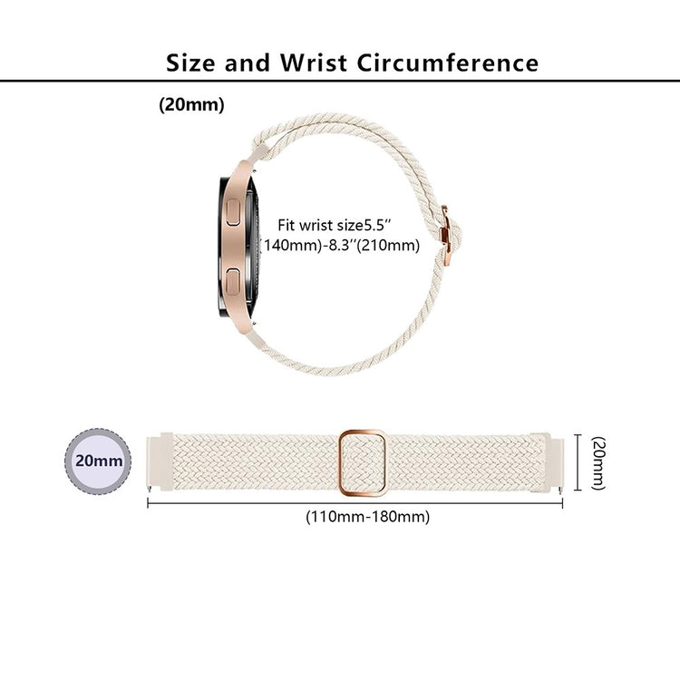 Really Fancy Samsung Smartwatch Nylon Universel Strap - Silver#serie_8