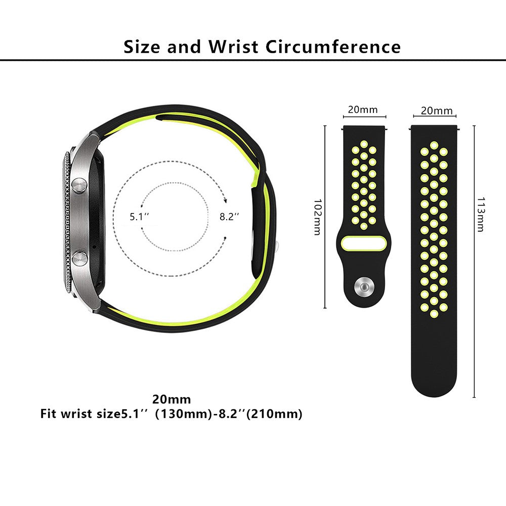 Absolutely Cool Samsung Smartwatch Silicone Universel Strap - Green#serie_7