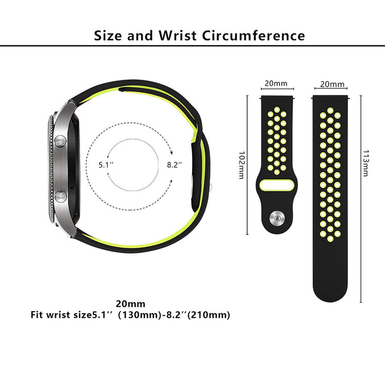 Absolutely Cool Samsung Smartwatch Silicone Universel Strap - Green#serie_13