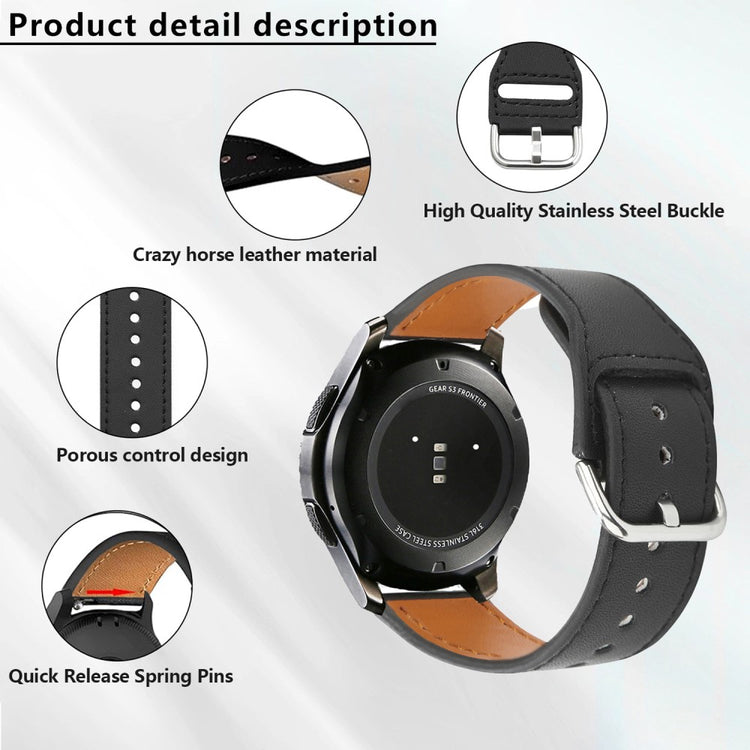 Remarkably Lovely Smartwatch Pu Leather Universel Strap - Black#serie_1