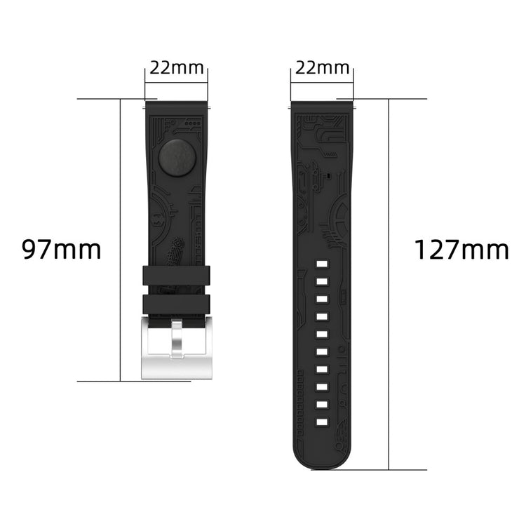 For Samsung Galaxy Watch3 45mm / Huawei Watch 4 / Garmin Venu 3 Universal 22mm Watch Band Silicone Watch Strap - White#serie_2