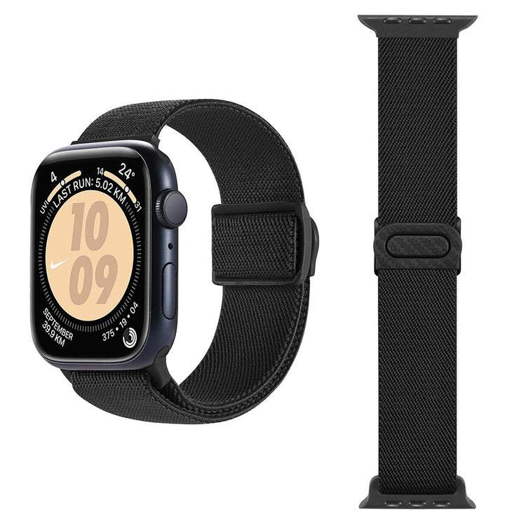 Super Stylish Apple Smartwatch Nylon Universel Strap - Black#serie_8