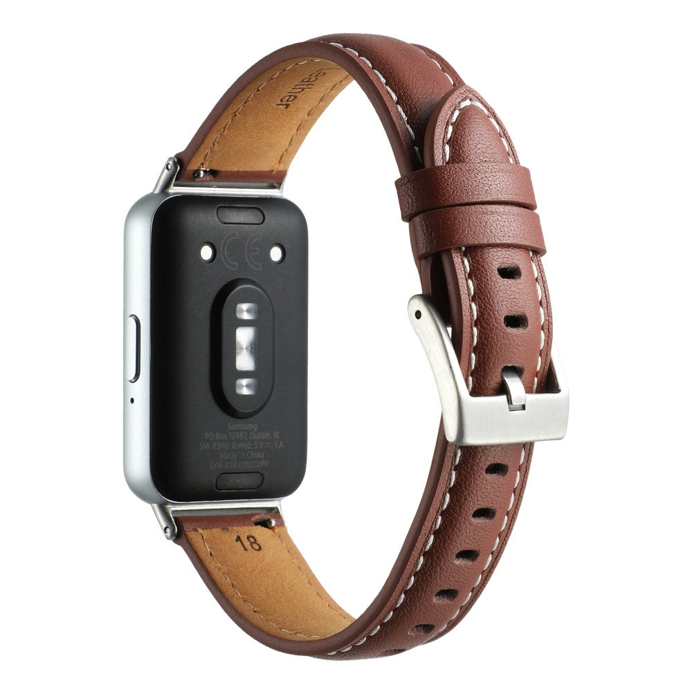 Mega Pleasant Samsung Galaxy Fit 3 Genuine Leather Strap - Brown#serie_9