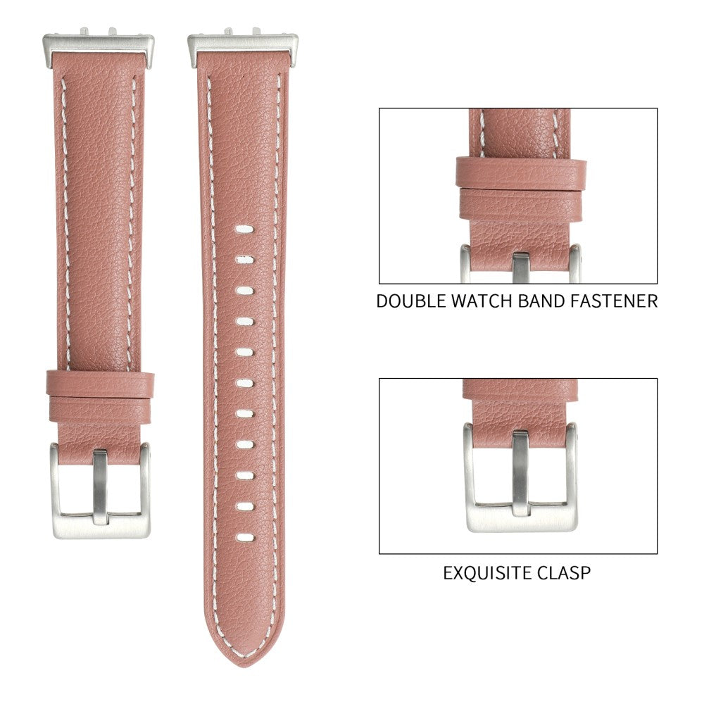 For Samsung Galaxy Fit3 Watch Band Cowhide Leather Strap Replacement - Milky White#serie_10