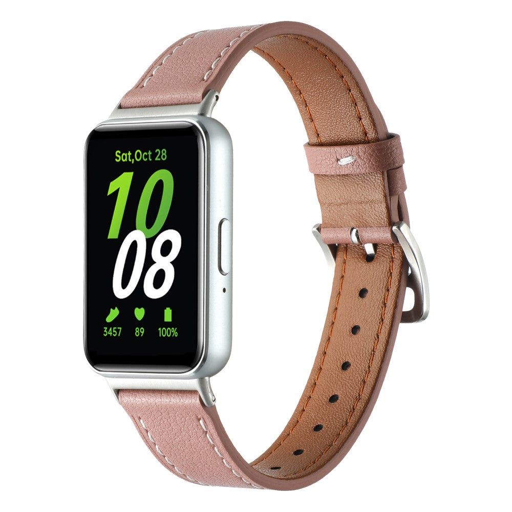 Super Strong Samsung Galaxy Fit 3 Genuine Leather Strap - Pink#serie_8