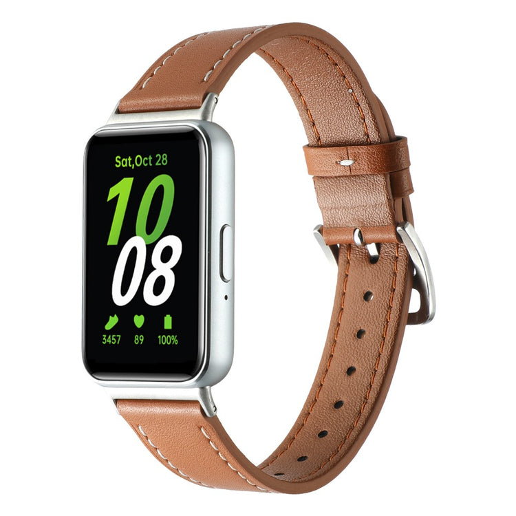 Super Strong Samsung Galaxy Fit 3 Genuine Leather Strap - Brown#serie_10