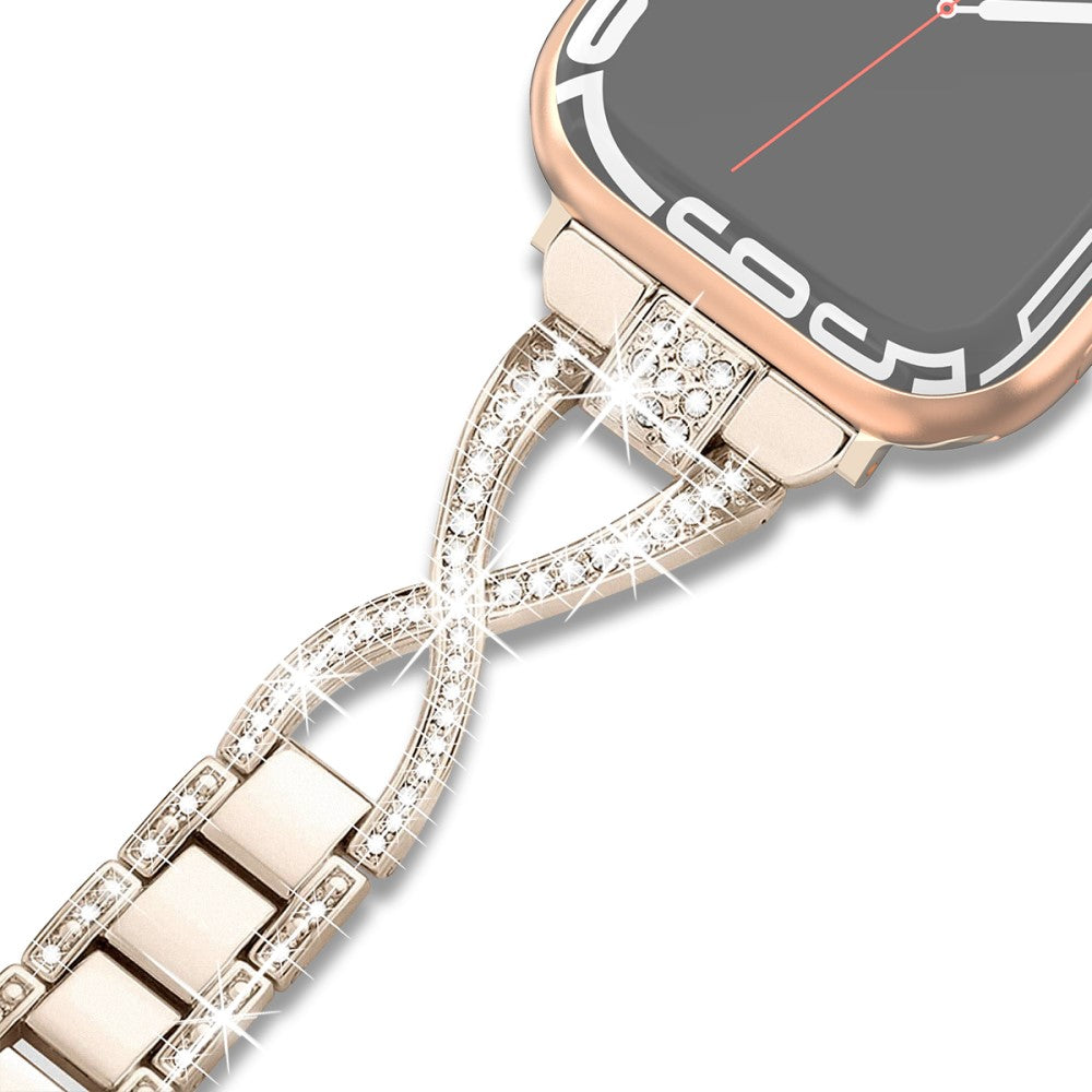 For Apple Watch Ultra 49mm / Ultra 2 49mm / Series 9 / 8 / 7 45mm / 6 / 5 / 4 / SE / SE (2022) / SE (2023) 44mm / 3 / 2 / 1 42mm Cross Design Strap - Starlight#serie_4